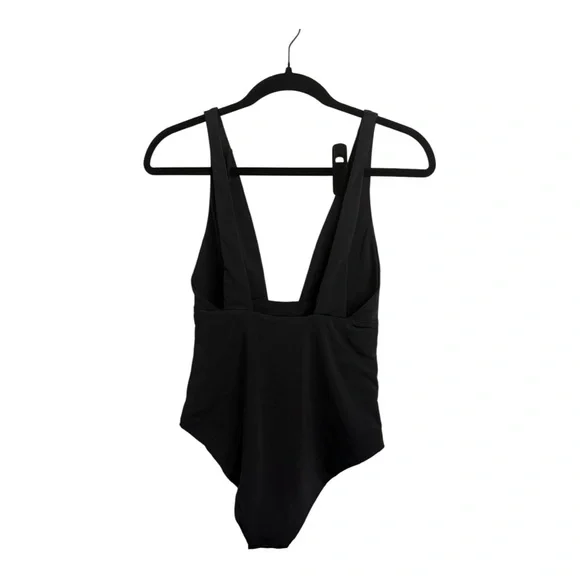Mara Hoffman‎ Deep Plunge Front One Piece Bathing Suit (Audrey) Black NWT Small - Picture 8 of 12
